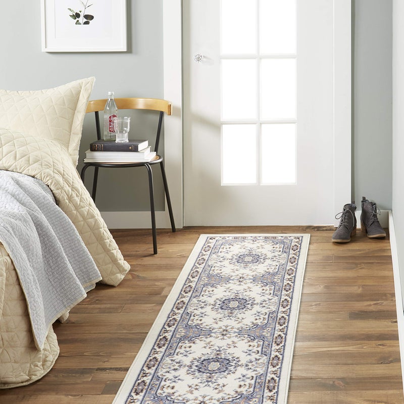 Home Dynamix Premium Sakarya Traditional Medallion Border Area Rug, Porcelain, 1'9"x7'2" Runner - Image 1